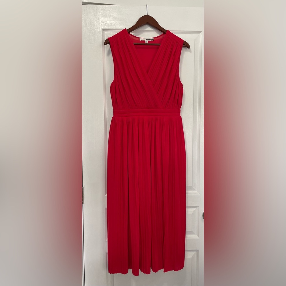 Tracy Reese Red Pleated Dress